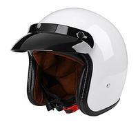 ABDOMINAL WHEEL 3/4 Casco Moto Jet Vintage,Retro Casco de Cara Abierta,Casco Moto Demi-Jet ECE Homologado pour Motocicleta Bicicleta Casco de Moto Scooter Vintage A,M=57~58cm