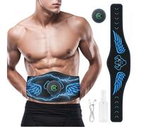 Abdominales Electroestimulacion, ems Electroestimulador Muscular con USB Recargable y Mostrar, 10 Modos Entrenamiento 39 Niveles de Intensidad, Ajustable Cinturón Estimulador para Abdomen Hombre Mujer