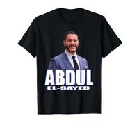 Abdul El-Sayed Camiseta gráfica económica, Hombre, Negro, S