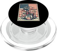 Abe Abraham Lincoln Baterista Bandera Estadounidense patriótica Estados Unidos PopSockets PopGrip para MagSafe