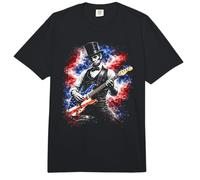 Abe Lincoln Abraham Tocando la Guitarra 4 de Julio Música Rock Comfort Colors Adult Heavyweight T-Shirt