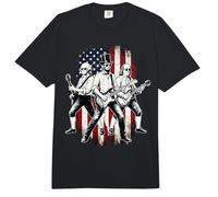 Abe Lincoln Tocando la Guitarra presidentes Bandera de Estados Unidos 4 de Julio Comfort Colors Adult Heavyweight T-Shirt