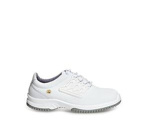 ABEBA 31760-40 ESD - Zapato de Seguridad UNI6 - Zapatos de Seguridad - Piel Funcional en diseño de Nido de Abeja - Puntera de Acero - Clase climática 1 - Talla: 40 - Color: Blanco
