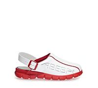 Abeba 7313 - Zueco de Trabajo, Color Rojo y Blanco, Blanco, 7313