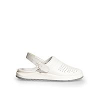 Abeba - Calzado Unisex - Zuecos Active SRC - Material de Revestimiento: Tela - EU 36 - Blanco - con Hebilla Ajustable - Diseño Perforado