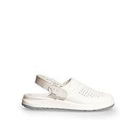 ABEBA - Calzado Unisex - Zuecos ACTIVE SRC - Revestimiento en Tela - EU 36 - Blanco - Con Hebilla Ajustable - Diseño con Puertos Transpirables