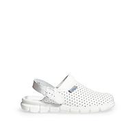 Abeba Clog 7351 Dynamic - Zuecos de piel lisa, color blanco