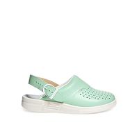 Abeba The Original 7090 - Zueco ortopédico, Verde menta/Blanco