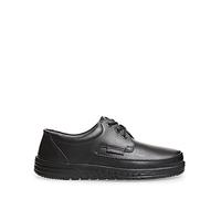 Abeba - Zapatillas para deportes de interior de cuero para hombre negro negro negro negro Talla:46