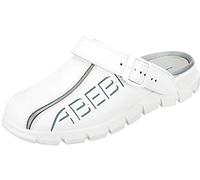 Abeba - Zapatos (Piel Lisa, con Correa de Ajuste, Plantilla Intercambiable), Color Blanco y Azul Claro, Blanco, 7310