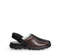 Abeba - Zapatos (Piel Lisa, con Correa de Ajuste, Plantilla Intercambiable), Color marrón y Negro, Negro, 7315