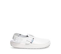 Abeba - Zuecos de cuero para hombre blanco Talla:40