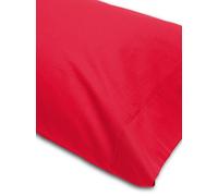 Abecé Casa Funda de Almohada Lisa Rojo Vivo Cama 105 (45 x 125 cm)