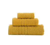 ABECE CASA Toalla Omega 700 gr/m2 Algodón Egipcio (Amarillo, Ducha-70x140 cm)