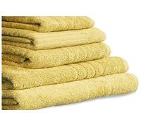 ABECE CASA Toalla Omega 700 gr/m2 Algodón Egipcio (Amarillo, Lavabo-50x100 cm)