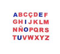 Abecedario Montessori en mayúsculas- 94 letras. Letras para aprender a leer y escribir. Alfabeto escolar en mayúsculas. Letras para niños