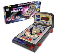 abeec Juego de pinball de sobremesa con luces LED y efectos de sonido - Máquina de pinball interactiva para niños y adultos, a partir de 5 años - Juego de arcade portátil y divertido