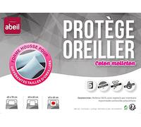 Abeil 15000001518 Abeil Protector de Funda de Almohada, 65 X 65 Cm, Blanco