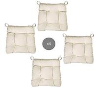 Abeil - Cojines de Silla (4 Unidades), Color Beige