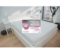 Abeil Protector de colchón 100% algodón - Impermeable en algodón blanco, Cama 90 x 190 cm.