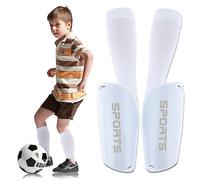 Abeillo 1 par de espinilleras de fútbol para niños con Calcetines, Protector de espinillería de fútbol Duradero con Calcetines, Equipo de prevención de Lesiones para niños de 4 a 9 años