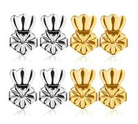 Abeillo 4 Pares elevadores de pendientes, hipoalergénicos, levantadores para aretes para lóbulos caídos, Ajustables Magic earring backs lifters, tuercas pendientes elevadores