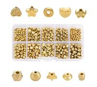 Abeillo 500 unidades de cuentas espaciadoras doradas para pulseras, perlas para manualidades y joyería