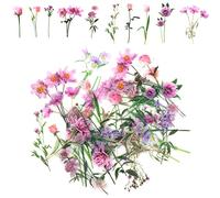 Abeillo 80 calcomanías florales vintage para álbumes de recortes, calcomanías autoadhesivas de flores bonitas calcomanías de hojas florales para decorar álbumes de recortes, planificadores, diarios,