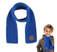 Abeillo Bufanda de Bebé de Punto Cálida de Invierno para Niñas y Niños, con Lazo, Suave y Hermosa, Azul Marino, 43.3 x 3.5