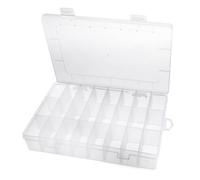 Abeillo cajas de almacenamiento de plástico transparente, 24 rejillas de plástico transparente compartimento de cuentas caja de almacenamiento de joyería organizador caso diamante pintura accesorios
