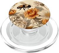 Abeja Boho con Flores Silvestres Abeja Miel PopSockets PopGrip para MagSafe