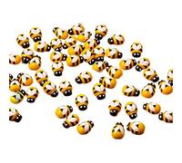 Abeja de Madera Pequeña Adhesivo,100 Piezas Pequeña Abeja de Madera Autoadhesiva Abeja 10*13MM Mini Pegatinas de Madera Abeja para Adorno para Manualidades Decoración Creación de Álbum de Recortes