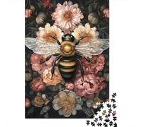 Abeja Entre Flores Rompecabezas 1000 Piezas Adultos Papel Ilustrados Regalo Hombre Mujer Acertijos Familiar 52x38cm/1000pcs