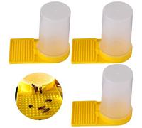 Abeja Equipo Comedero Entrada,RoadLoo 3 Piezas Alimentador Agua Miel Entrada de Miel Abejas de Agua Entrada Apicultura Dispensador de Agua Alimentador para Apicultura Abeja Beber Herramienta Copa