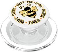 Abeja Feliz, Amable, Valiente, Humilde, Inteligente y Positivo, abejorro PopSockets PopGrip para MagSafe