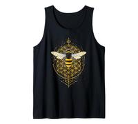 Abeja Geometría Sagrada Flor De La Vida Naturaleza Espiritual Camiseta sin Mangas