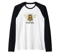 Abeja melífera Empire Queen Bee Crown Camiseta Manga Raglan