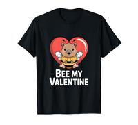 Abeja My Valentine Capybara Abeja San Valentín Corazón Camiseta