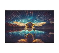 Abeja Puzzle EnfFourmis 1000pcs, Puzzles de Madera - Kit de bricolaje Relax Juegos para adolescentes y adultos Regalos (75 × 50 cm)