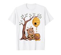 Abeja trabajadora, Oso, Colmena, Miel, árbol, Bosque Camiseta gráfica económica