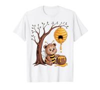 Abeja trabajadora, Oso, Colmena, Miel, árbol, Bosque Camiseta gráfica económica