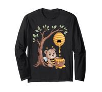 Abeja trabajadora, Oso, Colmena, Miel, árbol, Bosque Manga Larga