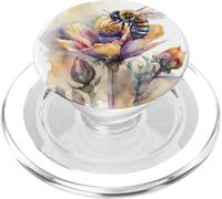 Abejas de Miel en Prado de Flores en Acuarela, para Apicultor PopSockets PopGrip para MagSafe