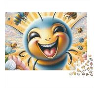 Abejas Felices Rompecabezas 1000 Piezas Cartón Premium para Parejas Regalo Navidad para Relajarse Oferta 70x50cm/1000pcs