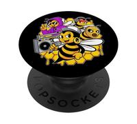 Abejas Hip Hop Dance Crew Old School Rap Música Rap Amante del Rapero PopSockets PopGrip Adhesivo