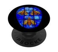 Abejas vidriera Santa Maria en Aracoeli Bee Lover PopSockets PopGrip Adhesivo