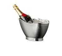 ABEL DESIGN, Enfriador para vino Petit Royal, botellero de vino y porta hielo de polipropileno metalizado plateado, cubo para bebidas Dim 16,5 cm, h 27 cm, Made in Italy