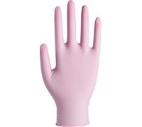 ABENA 100 X Guantes (nitrilo, sin polvo Texturizado) una vez Guantes desechables XS - XL Rosa