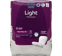Abena Almohadillas de incontinencia ligeras, almohadillas de incontinencia ecológicas para mujeres para adultos, transpirables y cómodas con rápida absorción y protección, almohadillas de incontinencia para mujeres, Mini Plus 1A, 200 ml, 16 unidades