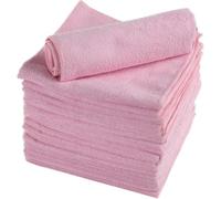 ABENA Bayeta de Microfibra 40×40 cm XXL - Paño de Limpieza Profesional Multiusos, Alta Absorción, Oeko-Tex, Lavable hasta 300 usos, para Cristales, Cocina y Hogar (20, Rojo/Rosa)